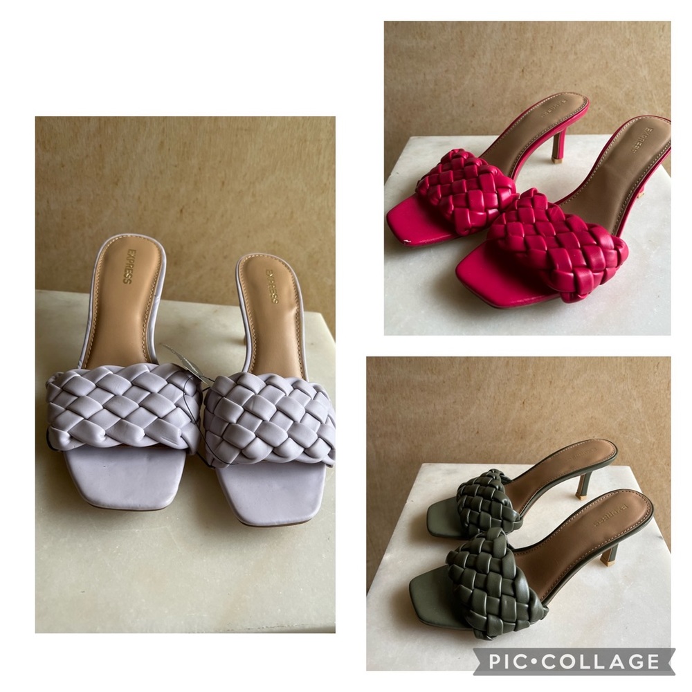 Express women size 7 kitten heels lot of 3 pair